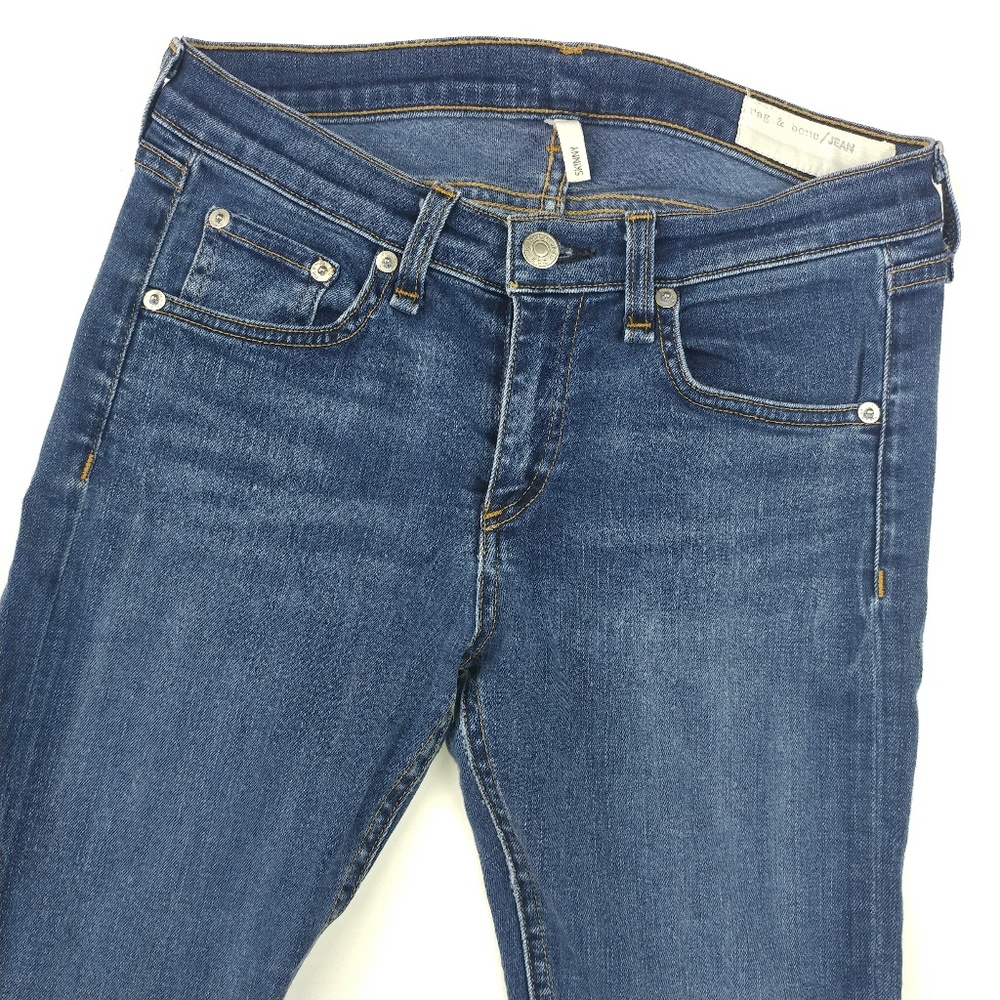 Rag & Bone Medium Wash Skinny Denim Jeans